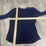 LRL Lauren Ralph Lauren Top Women's Size M Navy Blue 100% Cotton Bag7 Photo 1