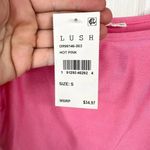 Lush Clothing LUSH Women's Pink Sleeveless Mini Dress Floral Detail Size S Party Photo 4