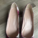 Kate Spade  Maxine White Pink Flower Chunk Heel Leather Bow sz 6‎ Photo 2