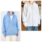 Brandy Melville White/Blue Christy Hoodie Bundle White Photo 0