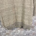 Hem & Thread Speckled Knit Sweater Dress Cream Beige Crochet Trim Size Small Photo 11