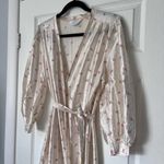 Vintage Lorelei Rosebud Print Full Length Robe w/Sash Photo 1