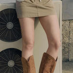 Mango Cargo Mini Skirt Khaki Tan GUC Size XS Photo 0