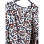 Faherty Odette Blouse Size XS Linen Blend Ginger Maplewood Floral Photo 7