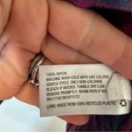 Mossimo Tunic Length Plaid Button Down Shirt Womens Medum Navy Red Blue Size M Photo 3