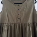 Anthropologie Sleeveless Olive Green Dress Size XXL Photo 3