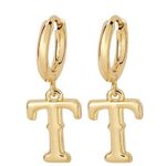 Bijoux Sport MLB Texas Rangers Gold Plated Brass Logo Huggie Earrings Photo 1