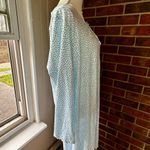 Miss Elaine Long Sleeve Ruffles Light Blue Polka Dot Nightgown House Dress Cozy Size 1X Photo 1