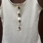 NWOT cream faux button body suit size small White Photo 2