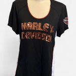 Harley Davidson Harley-Davidson Tee Sequin size L Photo 0