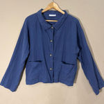 Bryn Walker Linen Button Up Shirt Size L Relaxed Lagenlook Pockets Minimalist Photo 0