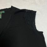 Ralph Lauren Lauren Cap Sleeve V-Neck Cotton Top Size 1X Minimalist Stretch Photo 4