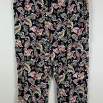 Umgee  Paisley Print Womens‎ Pants Large Multi Elastic Straight Leg Trousers Boho Photo 0
