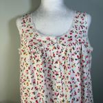 VTG Willow Creek Floral Cotton Gown Lounger Dress Cottagecore Medium M Made USA White Photo 5