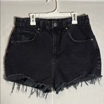 Cotton On  Black Jean Shorts High Waisted Frayed Hem Photo 0