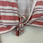 Lovers + Friends  Striped I Think I Love You Tie Front Cropped Top Size Medium Photo 3