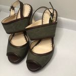 Coach  Daria Platform Sandals Heels Olive Green 9B Photo 2