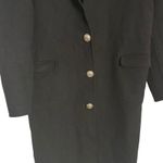 Rabanne Black Three Button Wool Long Sleeve Longline Winter Coat Size 4 Photo 8