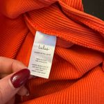 Lulus Lulu’s Vibrant Orange Women's Midi Skirt Set With Tank Top Photo 8