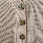 J.Jill Pink Waffle Knit Henley Pullover V-neck Sweater Photo 2