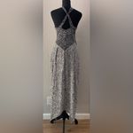 EXPRESS NEW $108  Polka Dot Leopard Flowy Halter Neck Dress M Photo 2