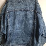 Vintage Tiger Fox Acid Wash Denim Jean Jacket size large oversized Blue Photo 10
