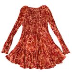 Free People FP Womens Dark Romantic Tunic Long Sleeve Shirt Orange Merlot Combo Photo 5