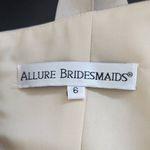 Allure Champagne Sleeveless Formal Mermaid Dress Size 6 Champagne Prom Dress Gold Photo 7