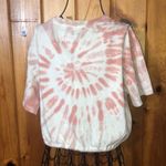 PINK - Victoria's Secret Pink Victoria’s Secret tie dye crop top cinch waist pink size large T-shirt top Photo 4