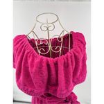 Trina Turk Out of Office Pink Floral Terry Off The Shoulder Dress Photo 7