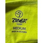 Zumba Wear Women's Green Athletic Tank Top Size Medium Spaghetti Strap Yellow Photo 3