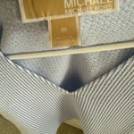 Michael Kors Light Blue Pinstripe Blouse Photo 2