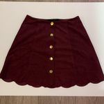 Guess burgundy scalloped skirt Photo 0