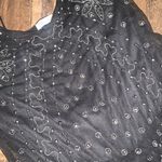 Nwt DEX beaded sheer black formal party romper spring evening boho $98 Photo 2