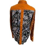 Free People  We The Free Button Up Top Linen Western Blouse Womens Size XS Photo 3