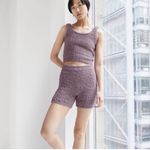 Aritzia  The Group Babaton Retrea Fuzzy Lounge Short Purple- Size Small Photo 1