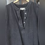 Madewell  Denim long sleeve mini dress Patch Pocket Popover Shirt charcoal dark Photo 4