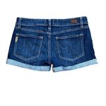 Paige Amari Denim Cuffed Hem 3" Shorts Size 27 #1226645 Dark Wash Photo 2