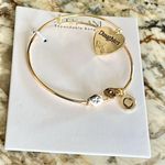 ALEX AND ANI  Gold Daughter Charm expandable  Bracelet Photo 2