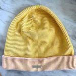 Seeberger Yellow & Peach Orange Ribbed Beanie Photo 0
