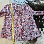 BODEN Pink Floral Stephanie Silk Sheer Blouse Top Long Sleeve‎ Size 4 Red Photo 10