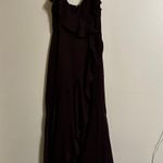 EXPRESS High Low Maroon Satin Dress Photo 6