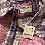 We The Free  Montauk Gingham Patchwork Button Down Shirt NEW! Photo 3