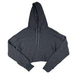 Siella Waffle Crop Hoodie in Dark Gray Photo 0