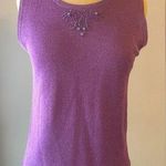 Vintage 90s y2k Metallic Knti Sleeveless Tank Top Size 4 Photo 0