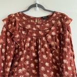 Madewell  Blouse Ladder-Trim Ruffle Top in Homestead Bouquet Sz S GUC Photo 7