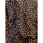 ZARA NWT Tiny Hearts Black w/Pink Hearts Mini Dress Puff Sleeves V-neck Ruched M Photo 8