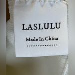 LASLULU Ribbed Halter Crop Tank Top Cream Beige Seamless Workout Athleisure S Photo 6