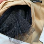 Sunyuer Embroidered Blouse Beige Black Dark Floral Puff Sleeve Deep Vneck Collar Black Size M Photo 6