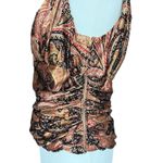 Carmen Marc Valvo Carmen‎ Marc Valvo Sateen and Beaded Evening Top Sz 12 Photo 4